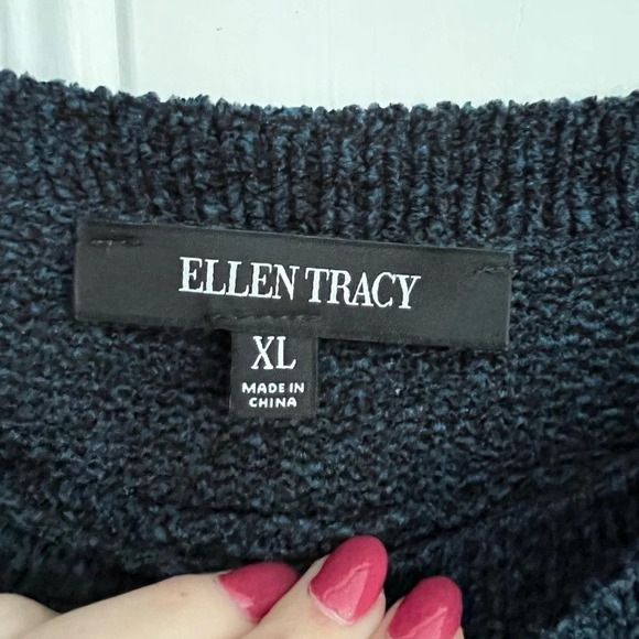 Ellen Tracy Dark Blue Soft Sweater XL - Picture 3 of 3